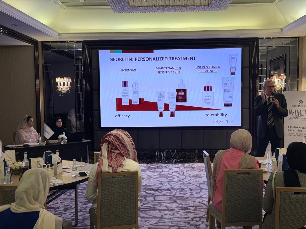 ليلة سعودية مشرقة في الرياض: فعالية علمية رائدة تسلّط الضوء على مستقبل علاجات التصبغات الجلدية في المملكة — slide 45